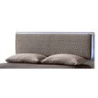 Maia Double bedstead VELLUTO MIRAGLIO 205 FUMO - silver birch