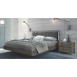 Maia Double bedstead VELLUTO MIRAGLIO 205 FUMO - silver birch