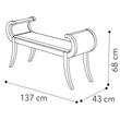 Maia Bench VELLUTO MIRAGLIO 617 BLU
