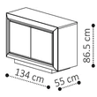 Elite Day 2-doors buffet chest of drawers - birch