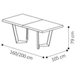 Elite Day NET Dining table 200x105 cm (+2x50 cm extendable) - birch