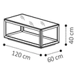 Elite Day Coffee table 120x60 cm - veined walnut