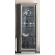 Elite Day 1-door display cabinet - silver birch