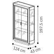 Elite Day 2-doors display cabinet - birch