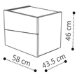 Tekno Night table - silver birch