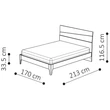 Tekno Double bedstead - silver birch