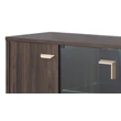Volare Day 4-doors buffet chest of drawers with lighting - veined walnut