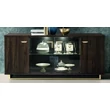 Volare Day 4-doors buffet chest of drawers with lighting - veined walnut