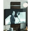 Volare Day TV wall panel with glass shelf and LED-light - veined walnut