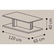 Volare Day Coffee table - veined walnut