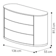 Maia ROUND Chest of drawers - silver birch