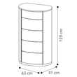 Maia ROUND Tallboy - birch