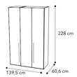 Smart 3-doors cabinet with MAIA handle - white