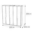 Smart 5-doors cabinet with MAIA handle - white