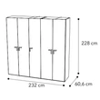 Smart 5-doors cabinet with VOLARE handle - white