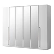 Smart 3-doors cabinet, with 1 mirrored door with MAIA handle - white