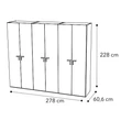 Smart 6-doors cabinet with VOLARE handle - white