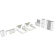 Smart Double bedstead with upholstered headboard - white