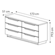 Smart Double chest of drawers - veined walnut