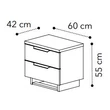 Smart MINI Night table - veined walnut