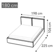 Smart CUBO Upholstered double bedstead