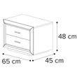 Elite Night table - silver birch