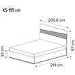 Alba Marmo Carrara Double bedstead with LED-light