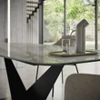 Fekete étkezőasztal kerámia asztallappal – CA Zenith Day Krystal