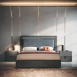 Fekete franciaágy-keret LED-világítással – CA Onyx Soft