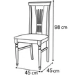 Nostalgia Day Chair with riga giglio rosso fabric - walnut