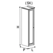 Nostalgia 1-door cabinet - antique white, height: 220 cm