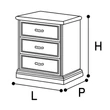 Giotto NOSTALGIA Night table - antique white