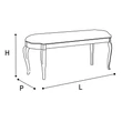 Nostalgia Bench - antique white