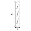 Mirror for the cabinet door, for 220 cm tall cabinet