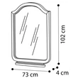 Nostalgia GENDARME Mirror with curved top - antique white