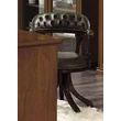 Nostalgia Day Swivel chair with faux leather, verde esportato - walnut
