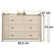 Siena Interior 3-drawers element for 6-doors cabinet, for middle part