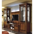 Nostalgia Day 1-door display cabinet opening to the right with 1 spotlight - walnut
