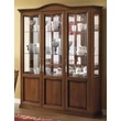 Nostalgia Day 3-doors display cabinet with 3 spotlights - walnut