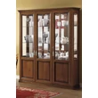 Nostalgia Day 3-doors display cabinet with 3 spotlights - walnut