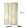 Torriani 3-doors cabinet - walnut