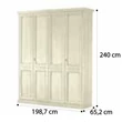 Torriani 4-doors cabinet - ivory