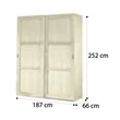 Torriani TERNA 2-sliding doors cabinet - walnut