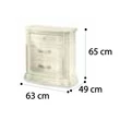 Torriani VIP Curved night table - ivory