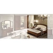 Torriani GIORGIONE Double bedstead - 180x200 cm, capitonné padded headboard, walnut