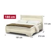 Torriani TIZIANO Double bedstead - ivory