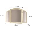 Torriani Mirror with side wings - walnut