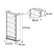 Treviso Day bookcase with drawer - cherry