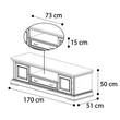 Treviso Day MAXI TV commode - white ash