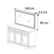 Treviso Day Wide mirror - cherry